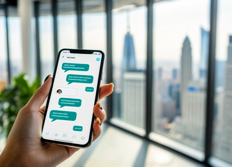 AI qualification conversation on a smartphone